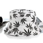 Chapeau seau unisexe imprim feuille d'rable, 1 pice, pour femmes et hommes, casquette de rue hip hop, ...