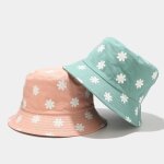 Chapeau seau unisexe pliable imprim� de fleurs, casquette de protection solaire pour l'ext�rieur, chapeaux ...