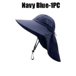 Chapeau de soleil d't a grand bord pour hommes, avec protection du cou, chapeau de pche en plein air, ...