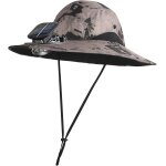 Chapeau de soleil a large bord avec ventilateur solaire, bob pour la pche et la plage en plein air, ...