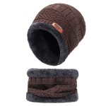 Chapeau de velours en tricot pour hommes et femmes, echarpe smile, bonnet d'quitation en plein air, ...