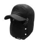 Chapka d'homme et femme thermique avec protections faciale et auriculaire, ouchanka coupe - vent, chapeau ...