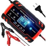 Chargeur batterie 12v / 24v 8a chargeur batterie moto intelligent avec lcd ecran fonction de rparation ...