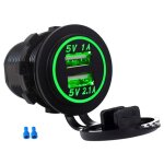Chargeur rapide 3. 0 double usb pour voiture, accessoires, prise de courant etanche pd qc3. 0, avec interrupte ...