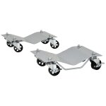 Chariot de manutention de voiture 2 pcs - surface acier antid�rapante - max. 680 kg