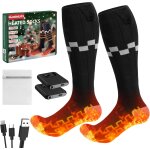 Chaussettes chauffantes 2 batteries intgres 7500mah / 5v heated socks 4 tempratures chaussette chauffante ...