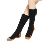 Chaussettes chauffantes a batterie pour hommes femmes 2200 mah le noir