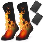 Chaussettes chauffantes femme homme usb 3. 7v 2200mah chaussettes rechargeables electriques thermiques ...