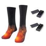 Chaussettes chauffantes homme femme electrique chaussettes a pile lavable chauffe - pieds hiver thermiques ...