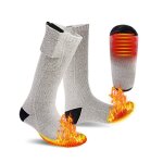 Chaussettes chauffantes thermiques en coton pour hommes et femmes, chauffantes a piles, pour ski, hiver ...