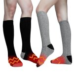 Chaussettes chauffantes usb intelligentes, en coton epais, couvre - pieds chauds d'extrieur, pour randonne, ...