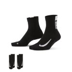 Chaussettes de chevilles de running mixtes nike multiplier (2 paires) - noir - 34 - 38