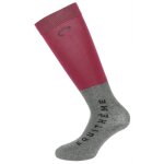 Chaussettes equithme  compet  - couleur : bordeaux / gris clair, taille : 42 - 46