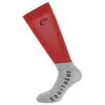 Chaussettes equithme  compet  - couleur : rouge / gris clair, taille : 31 - 35. sport : equitation