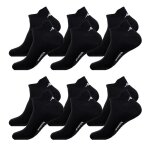 Chaussettes femme kappa socquettes tiges courtes pack de 6 paires noires fitness respirantes