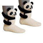 Chaussettes d'int�rieur animaux cartoon - chaussettes chaudes en tricot pour hiver