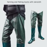 Chaussettes de pche a la mouche en nylon, cuissardes de hanche grossires avec bottes, bas 45
