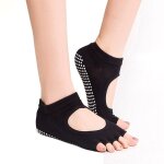 Chaussettes de yoga antid�rapantes pour femmes, 5 doigts, dos nu, en silicone, confortables, en coton ...