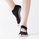 Chaussettes de yoga pour femmes, antid�rapantes, dos nu, a cinq doigts