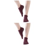 Chaussettes de yoga pour femmes avec poign�es et chaussettes antid�rapantes avec orteils pour ballet ...