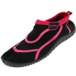 Chaussons aquatique treeker9 scratch chausson d eau rose noir
