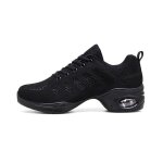 Chaussures de danse jazz pour femmes, baskets blanches en maille tisse, modernes, pour la pratique de ...