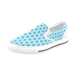 Chaussures a enfiler football bleu sans lacets pour hommes et femmes, tendance mode en toile, baskets ...