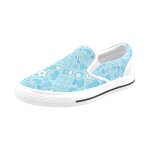 Chaussures a enfiler football bleu sans lacets pour hommes et femmes, tendance mode en toile, baskets ...