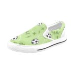 Chaussures a enfiler football vert sans couture sans lacets pour hommes et femmes, tendance mode en toile, ...