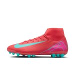 Chaussure de foot montante a crampons ag nike mercurial superfly 10 academy ember glow / aurora green ...