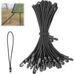 Checarzhn - - no1 - lot de 16 tendeur elastique, sandow elastique noire tendeurs elastiques avec crochets ...
