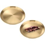 Checarzhn - - no1 - 2 pièces plateau de service, plateau rond en métal, décorative de plateau, va au ... Checarzhn - - no1 - 2 pièces plateau de service, plateau rond en métal, décorative de plateau, va au ...