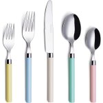 Checarzhn - - no1 - 3 pack couvert camping, 12 pices voyage couteau cuillre fourchettes baguettes et ...