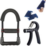 Checarzhn - - no1 - hand grip, musculation avant bras et main avec gants de protection des mains, appareil ...