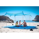 Checarzhn - - no1 - protection solaire upf50 + avec pelle a sable, tente de plage familiale de 3 x 3 ...