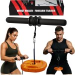 Checarzhn - - no1 - rouleau de poignet - entraneur pour muscler avant bras supporte jusqu' 60kg avec ...
