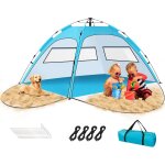 Checarzhn - - no1 - tente de plage pour 2 a 4 personnes, tente de plage automatique portable, protection ...