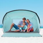 Checarzhn - - no1 - tente de plage pour 3 a 4 personnes ¿ installation facile et portable ¿ pare - ...