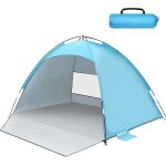 Checarzhn - - no1 - tente de plage anti - uv 50 + , portable abris pour 2 - 4 personnes, contre le vent, ...