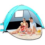 Checarzhn - - no1 - tente de plage, avec plancher amovible, anti uv, 3 personnes, coupe - vent, idéal ... Checarzhn - - no1 - tente de plage, avec plancher amovible, anti uv, 3 personnes, coupe - vent, idéal ...