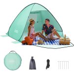 Checarzhn - - no1 - tente de plage pop up de camping de plage automatique protection upf 50 + extra light ...