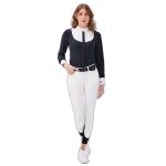 Chemise d'�quitation concours femme gaze jacandra xs femme bleu