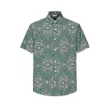 Chemise homme - frilivin - manches courtes - vert - ajust�e - 100% viscose