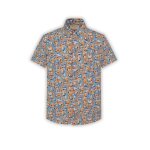 Chemise homme manches courtes - sullivan - multicouleur - col boutonn� - 100% viscose - regular