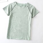 Chemisier de yoga elastique a manches courtes pour femmes l16701