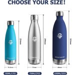 Cheng - bouteille isotherme 1l, gourde isotherme rutilisable, bouteille d'eau acier inoxydable a double ...