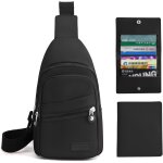 Cheng - sac bandoulire homme femme, sac de poitrine avec un petit sac de cartes, sling epaule cross ...