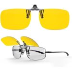 Chicslick - lunettes de conduite de nuit a clipser anti - reflets pour homme et femme - vision hd polarise ...