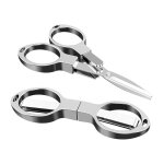 Ciseaux de p�che de ligne en acier au carbone, noeud pliable pour coupe de ligne tress�e, outil de mat�riel ...