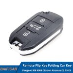 Citroen logo 3 buttons authentique cl� t�l�commande a 3 boutons 4a huf8435, 433mhz, pour voiture citro�n ...